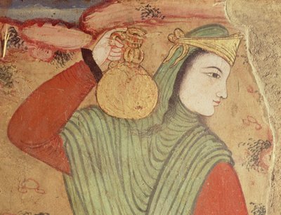 Man carrying wine from the Court of Shah Abbas I (detail) by Persian School
